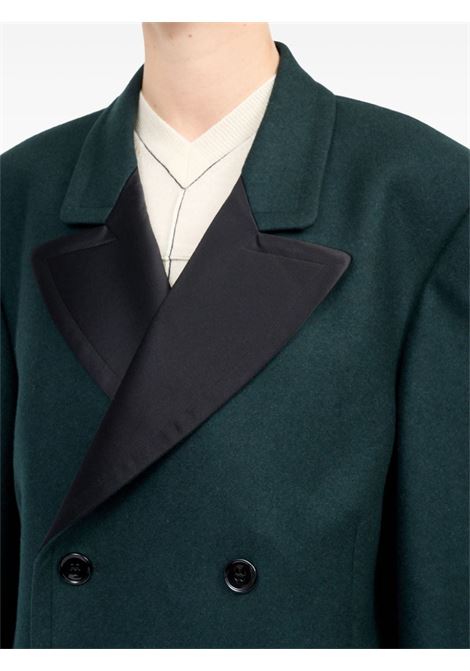 Blazer doppiopetto oversize in verde di MM6 Maison Margiela - donna MM6 MAISON MARGIELA | S52BN0135S52207650